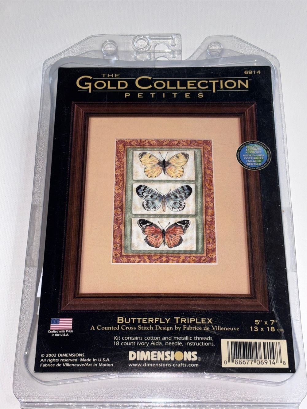 Dimensions Gold Petites Butterfly Triplex CROSS STITCH Kit #6914 NEW